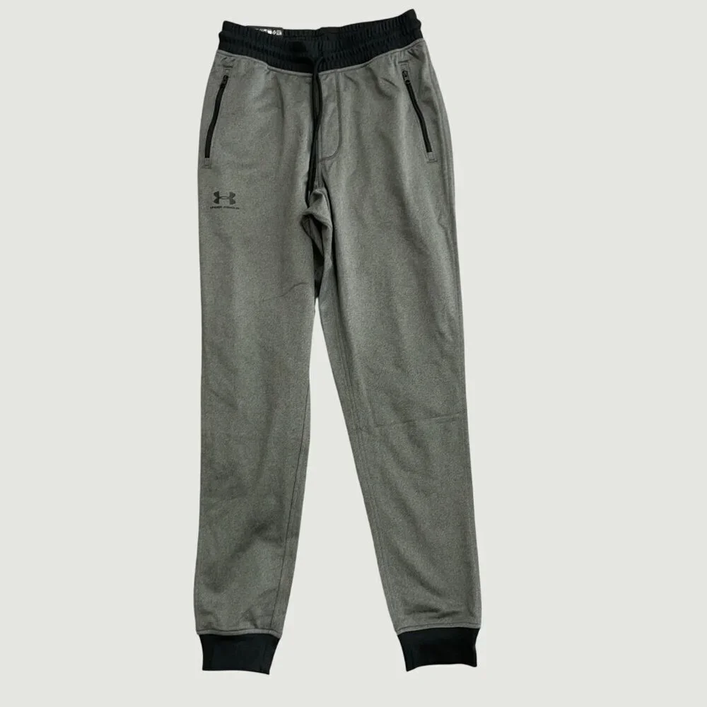 NEW Under Armour Men's S Sportstyle Tricot Jogger Pants Loose Fit Gray G1613